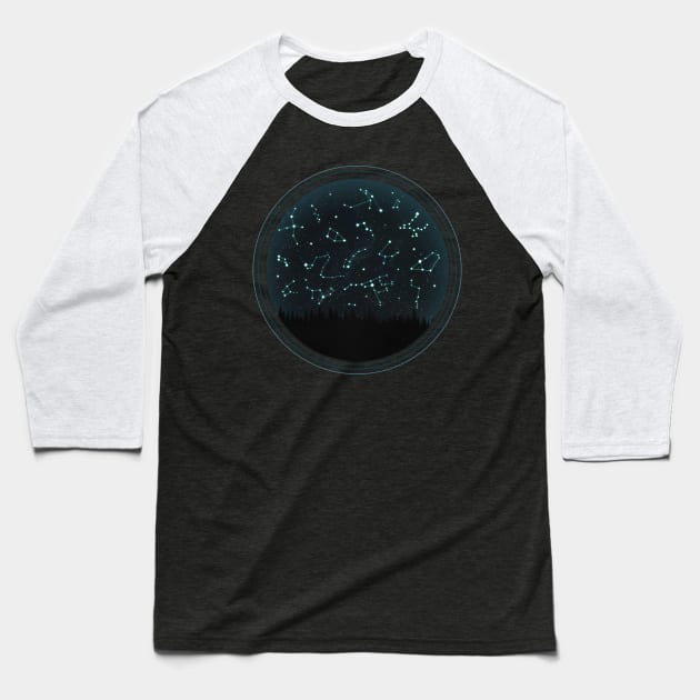 Constellations - Circular Edition Baseball T-Shirt by Lumos19Studio